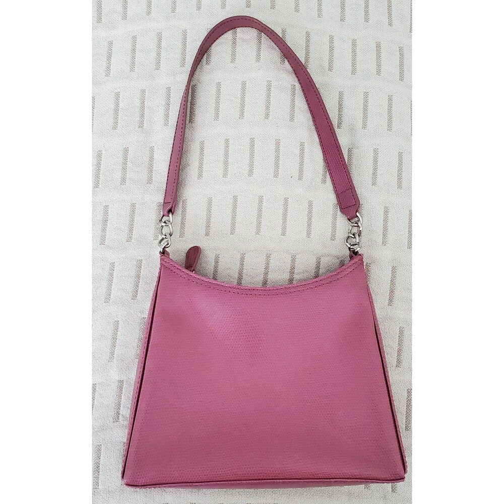 Liz Claiborne Pink Mini Shoulder Bag Y2K Textured Faux Leather Pink Lining - Picture 1 of 16
